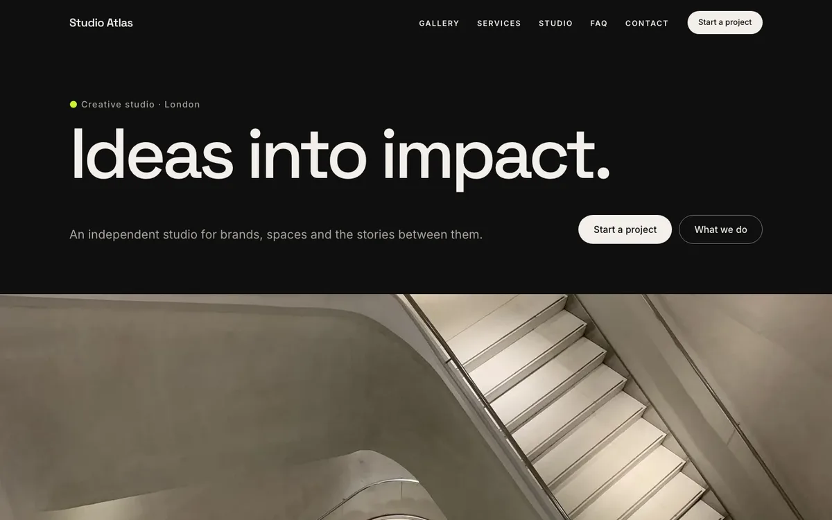 The Studio Atlas example site